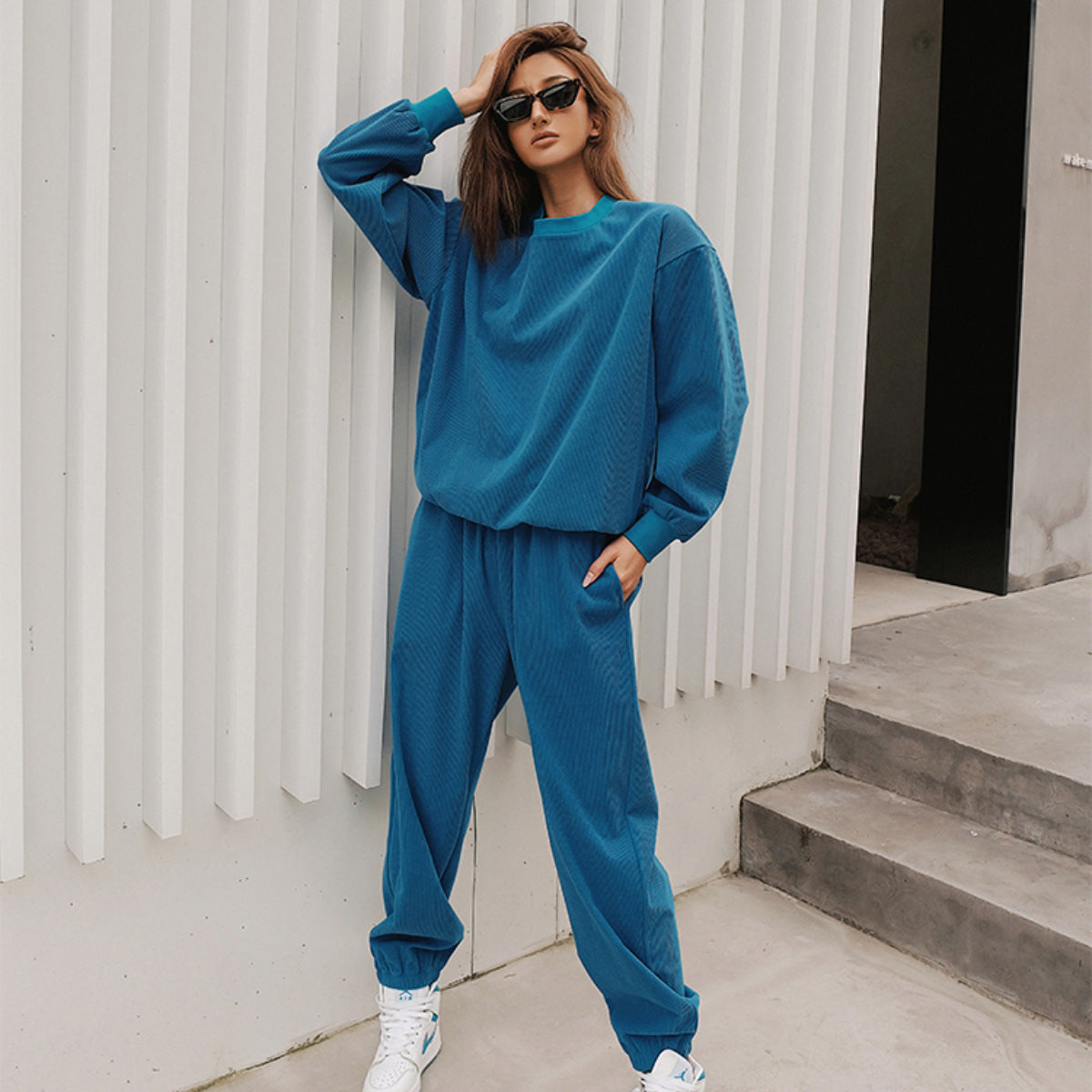 Women's Sports And Leisure Sweater Trousers Suit Buy Center