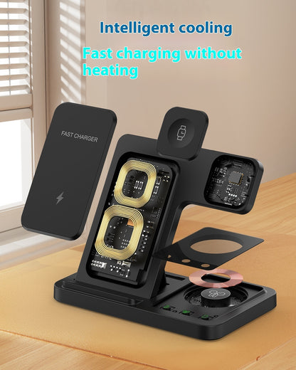 Newly Arrived at Buy Center: Three-in-one Wireless Charger For Iphone15 Charging Set Fast Charge Iwatch Watch Headset Base Bracket