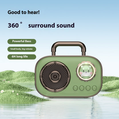 Newly Released at Buy Center: Portable Retro Bluetooth Audio Small Portable Home Space Capsule Green