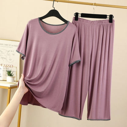 Buy Center Trend-Summer Thin Modal Pajamas Women's Purple