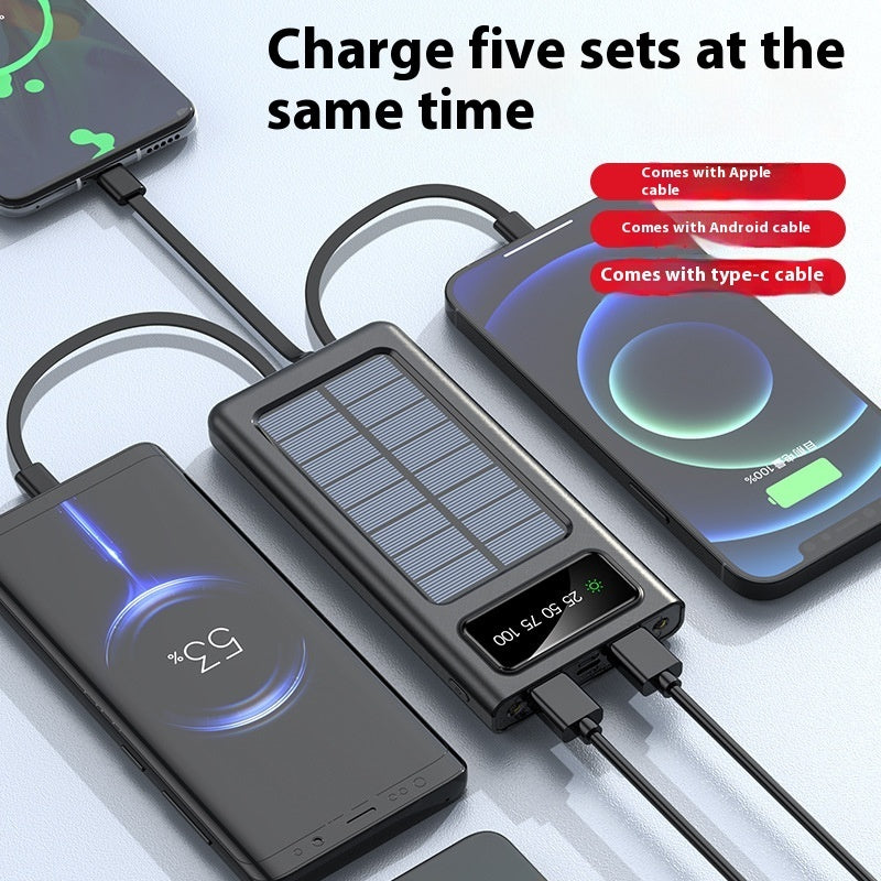 Just Arrived at Buy Center: With Cable Four-wire Solar Energy Portable Battery For Mobile Phones