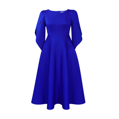 Buy Center Handpicked- Elegant Elegant Fashion Banquet Dress Skirt Large Swing African Dress Sapphire Blue