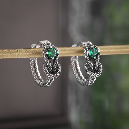 Boucles d'oreilles rétro serpent mode homme