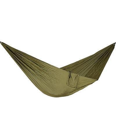 Backpacking Hammock - Portable Nylon Parachute Outdoor Double Hammock Army green