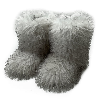 Winter Fur Boots Fleece-lined Thick Snow Boots Buy Center