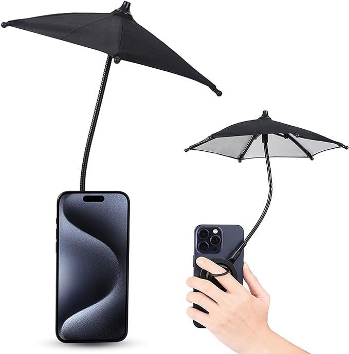 Fresh Arrivals at Buy Center: Mini Mobile Phone Anti-glare Motorcycle Umbrella Black