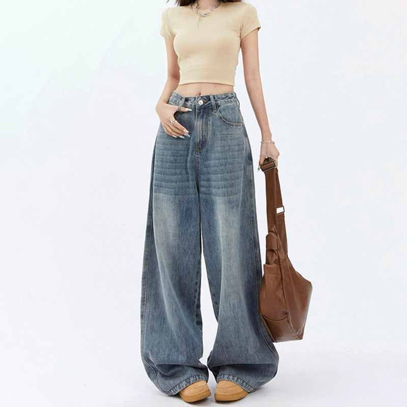 Women's High Waist Wide Leg Jeans Baggy Straight Trousers | Women's Clothing2 | Buy Center