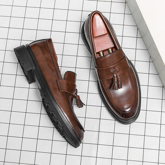 Fresh Arrivals at Buy Center: Brogue Business Casual Leather Shoes Men's Comfortable Breathable Tassel Slip-on Slip On Loafers Men