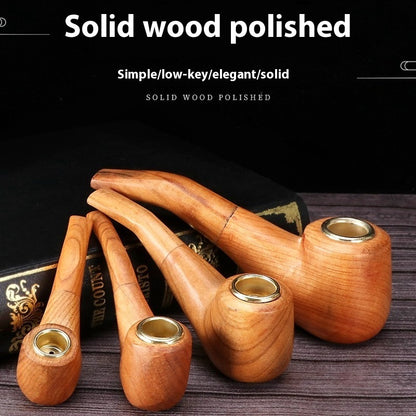 Newly Released at Buy Center: Old-fashioned Hand-polished Solid Wood Pipe