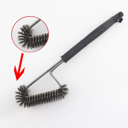 Fresh Arrivals at Buy Center: 18-inch Three-head Barbecue Grill Cleaning Brush Steel Wire Oven Outdoor BBQ Tools