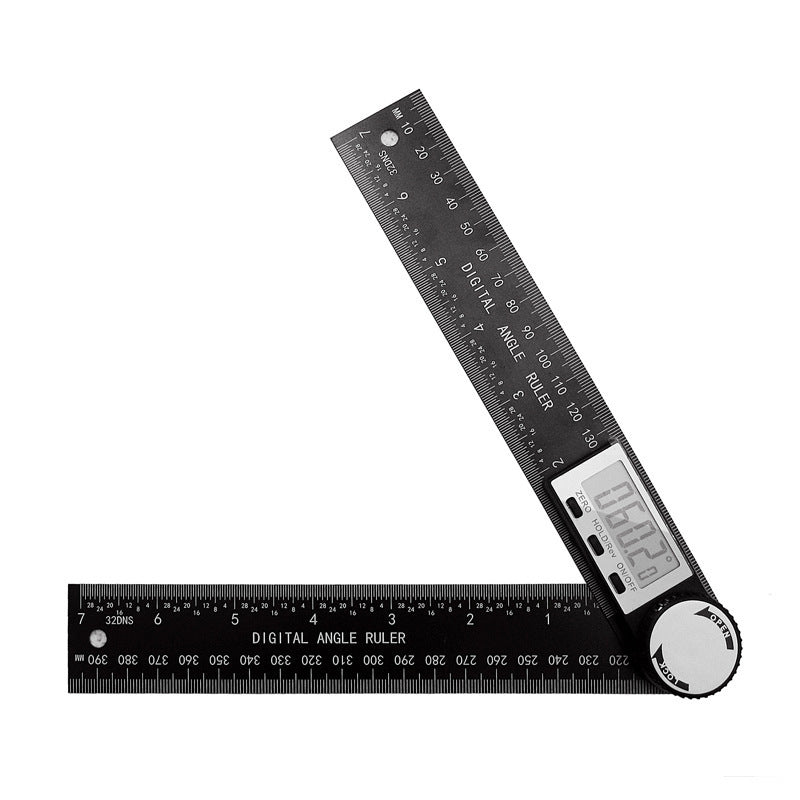 Fresh Arrivals at Buy Center: Electronic Digital Display ABS Plastic Woodworking Ruler Angle Meter 360 Degrees Black 03 215 × 35 × 25