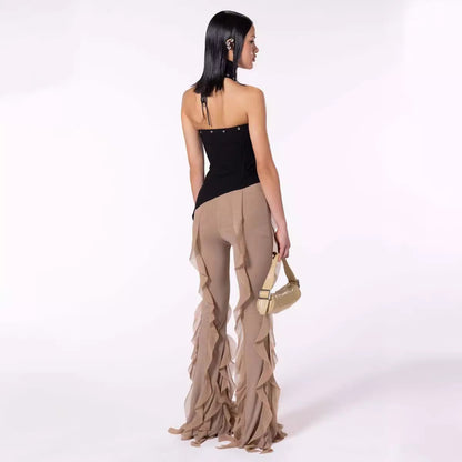 Hot New Items at Buy Center: Ear Flying Pants Slim-fit Micro Flared Pants Women