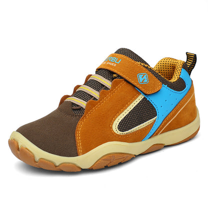 Fresh on the Scene at Buy Center: Casual Children's Patchwork Printed Sports Shoes Brown