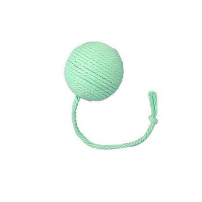 Buy Center Top Rated-Cat Toy Ball With Rope Built In Bell To Roll The Ball And Make A Sound For Kittens To Play With M 6cm Green