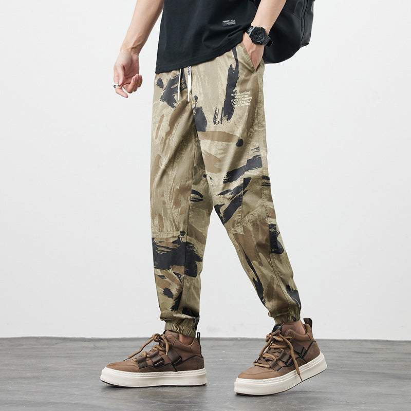 Fashionable All-matching Casual Long Pants Men YYNL2018 Khaki