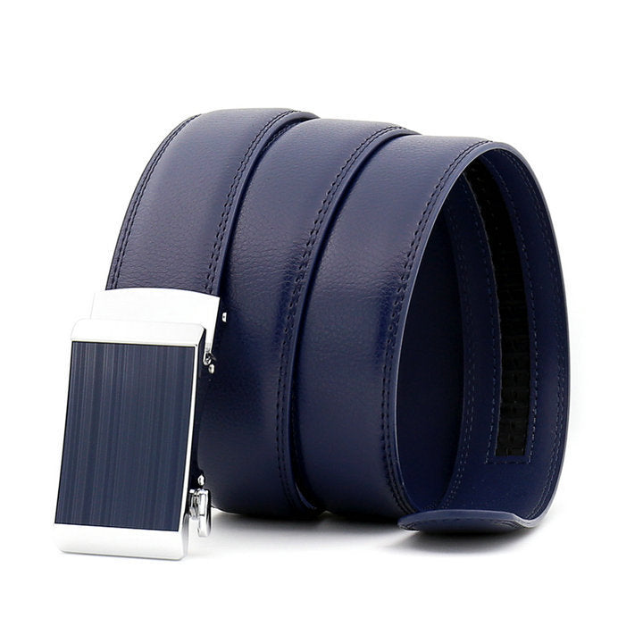 Cowhide Alloy Belt Automatic Buckle Business Casual Belt Men's Pant Belt