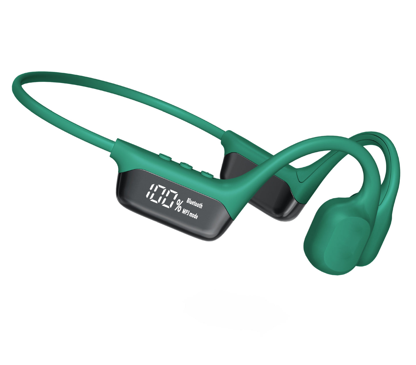 Fresh Arrivals at Buy Center: Display Screen Bluetooth Headset For Bone Conduction 53 Waterproof Sports Headset Dark Green