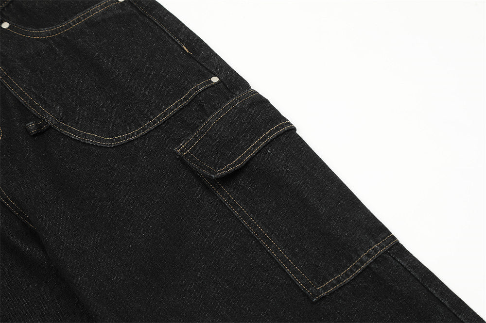 Newly Released at Buy Center: Irregular Stitching Denim Trousers For Men