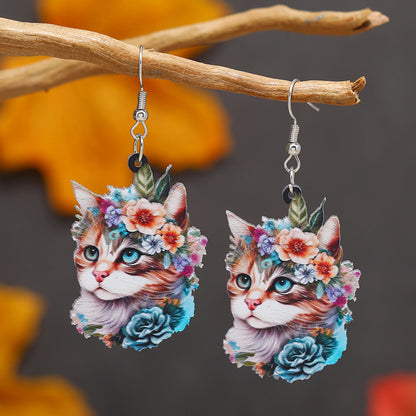 Buy Center Picks-Colorful Fox Cat Horse Parrot Bird Acrylic Earrings For Carnival