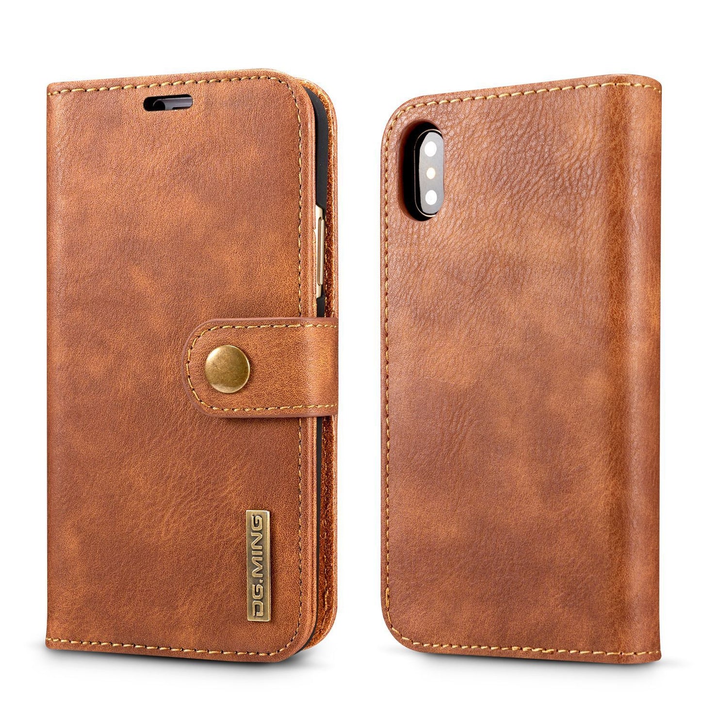 Just Arrived at Buy Center: Cowhide Two-fold Split Adsorption Mobile Phone Leather Case