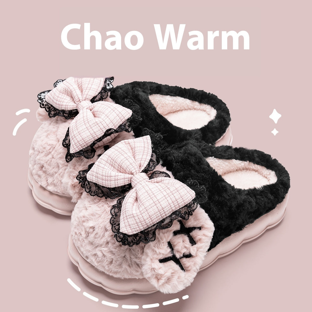 Indoor Warm Girl Plush Slippers For Home Use, Worn Outdoors In Autumn And Winter Buy Center