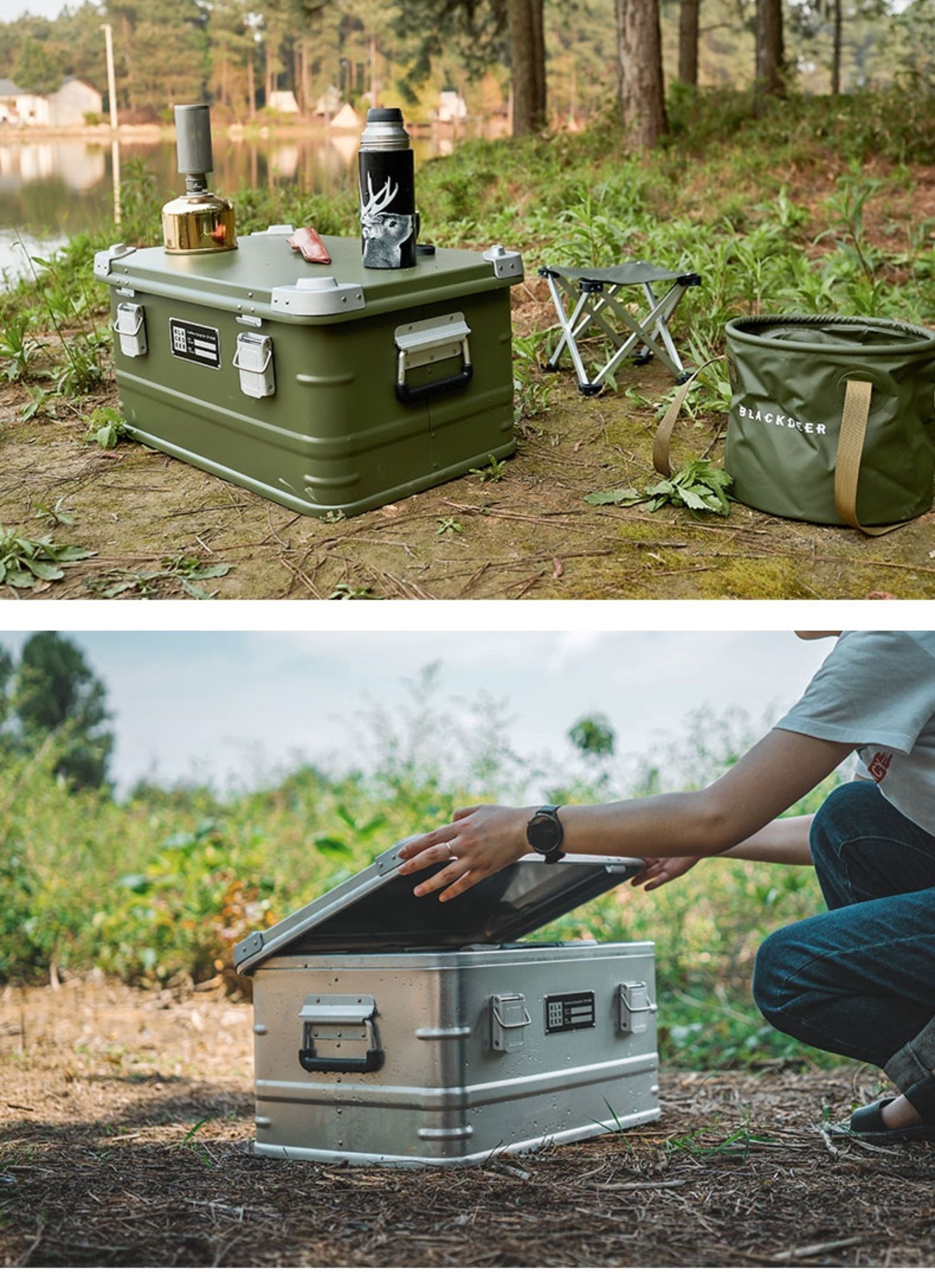 Just Arrived at Buy Center: Outdoor Aluminum Alloy Storage Box Camping Metal Portable Vehicle-mounted Wild Camping Equipment