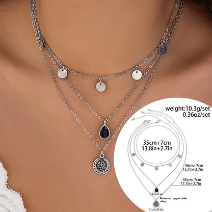 Fresh Arrivals at Buy Center: Women's Simple Slim Chain Multi-layer Imitation Pearl Necklace 02 White K4621 See Details