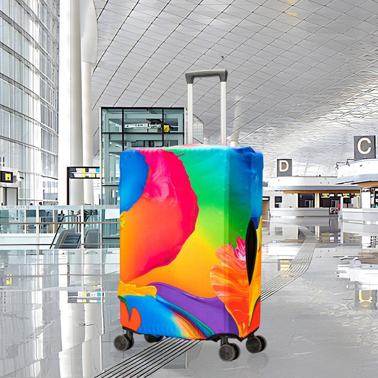 Newly Released at Buy Center: Trendy Unique Suitcase Suite Elastic Case Cover Luggage Protective Cover Travel Trolley Case Dust Cover 001style