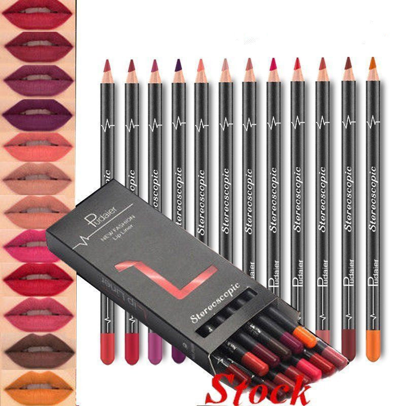 Fresh on the Scene at Buy Center: 36 Color Lip Liner Waterproof Non-smudge Nude Color