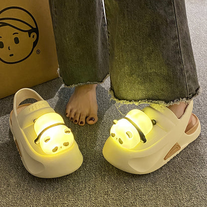 Just Arrived at Buy Center: 2024 Cute Slipper With Panda Lamp Summer Sandales Femme Light Funny Woman Slippers Shoes Women