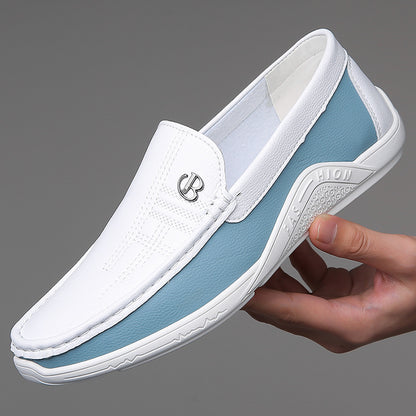 Fresh Arrivals at Buy Center: Summer Men's Casual Leather Shoes White