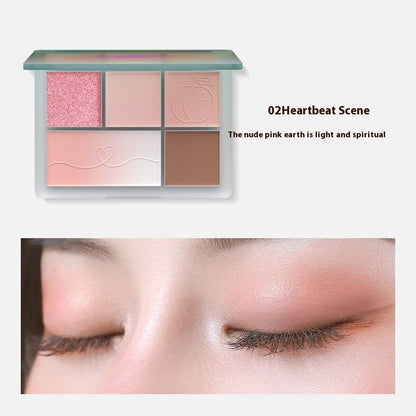 Five-Color Matte Color Eye Shadow Plate Multi-purpose