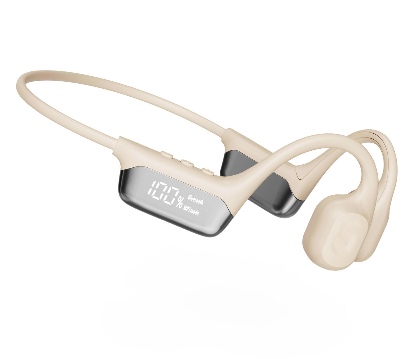 Fresh Arrivals at Buy Center: Display Screen Bluetooth Headset For Bone Conduction 53 Waterproof Sports Headset White