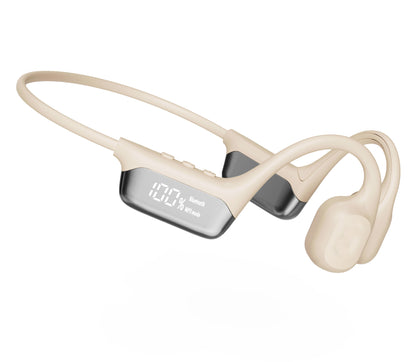 Fresh Arrivals at Buy Center: Display Screen Bluetooth Headset For Bone Conduction 53 Waterproof Sports Headset White