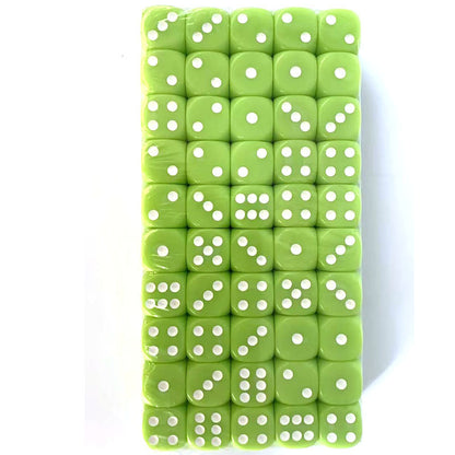 Buy Center Top Rated-In Stock 16mm Acrylic Game Chess Pieces Accessories Chip Wholesale Plastic Dice Solid Fluorescent Green