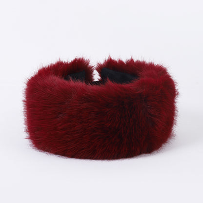 Fur Ball Woolen Cap Autumn And Winter Imitation Fur Thickened Hat Buy Center