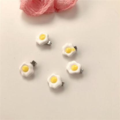 Buy Center Hot Pick-Soft Girl Cute Series Peach Hair Clip Hairpin 3370 Fried Eggs Barrettes Plastic