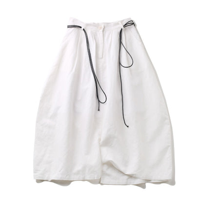 White Cotton Linen Pants Circular Linen Loose Casual Culotte Buy Center