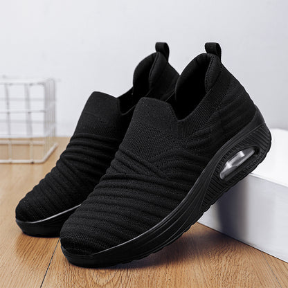 Newly Arrived at Buy Center: Slip-on Shoes Breathable Platform Mesh Surface Flying Woven Casual