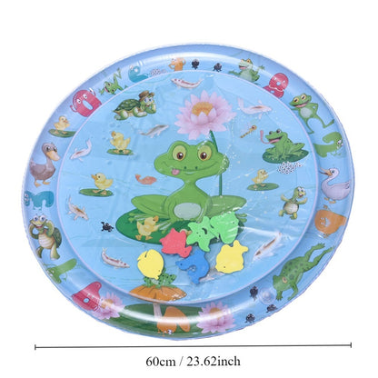 Hot New Items at Buy Center: Children's Inflatable Marine Animal Racket Water Cushion Baby Crawling Racket Water Bag Racket Water Cushion Climbing Pad Frog Round