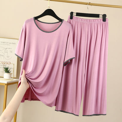 Buy Center Trend-Summer Thin Modal Pajamas Women's Pink