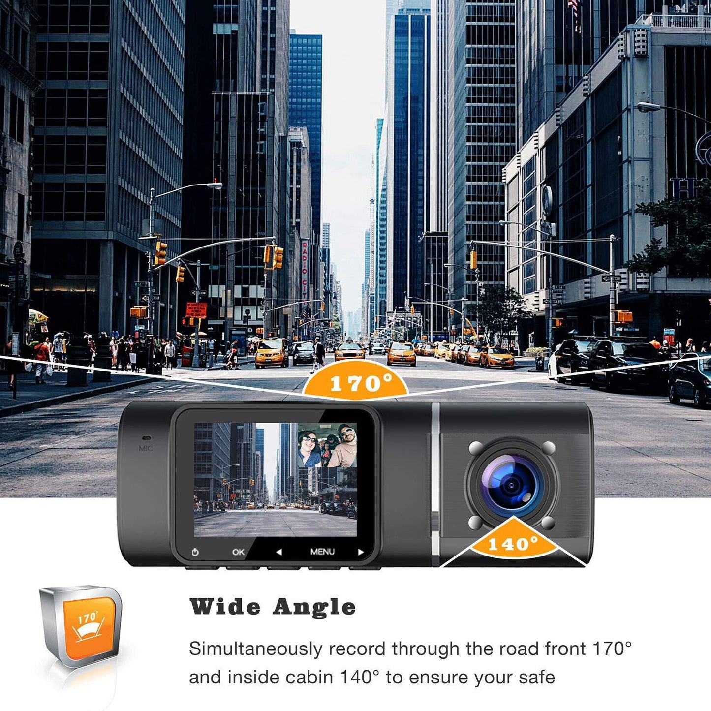 Newly Released at Buy Center: Cross-border Driving Recorder Car Camera Double Recording Parking Surveillance Infrared Night Vision Ultra Wide Angle