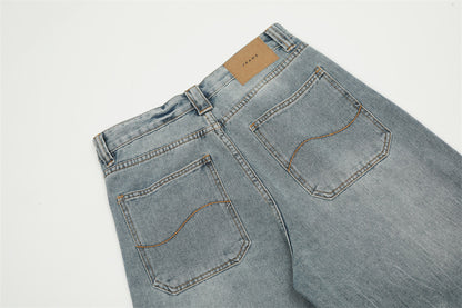 Newly Released at Buy Center: Fashion American Washed Worn Jeans Men