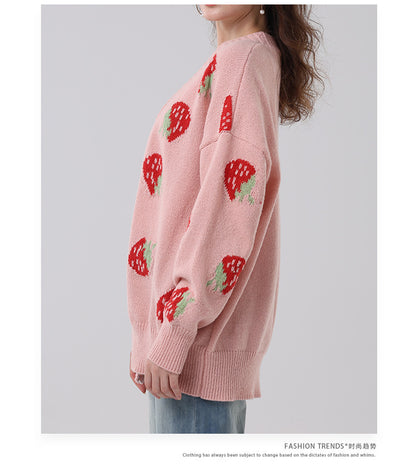 Newly Released at Buy Center: Women's Comfort And Casual Strawberry Sweater