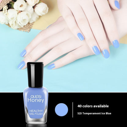 Just Arrived at Buy Center: Water-based Peelable Tearable Nail Polish 8ml 23 temperament ice snow blue 8ml