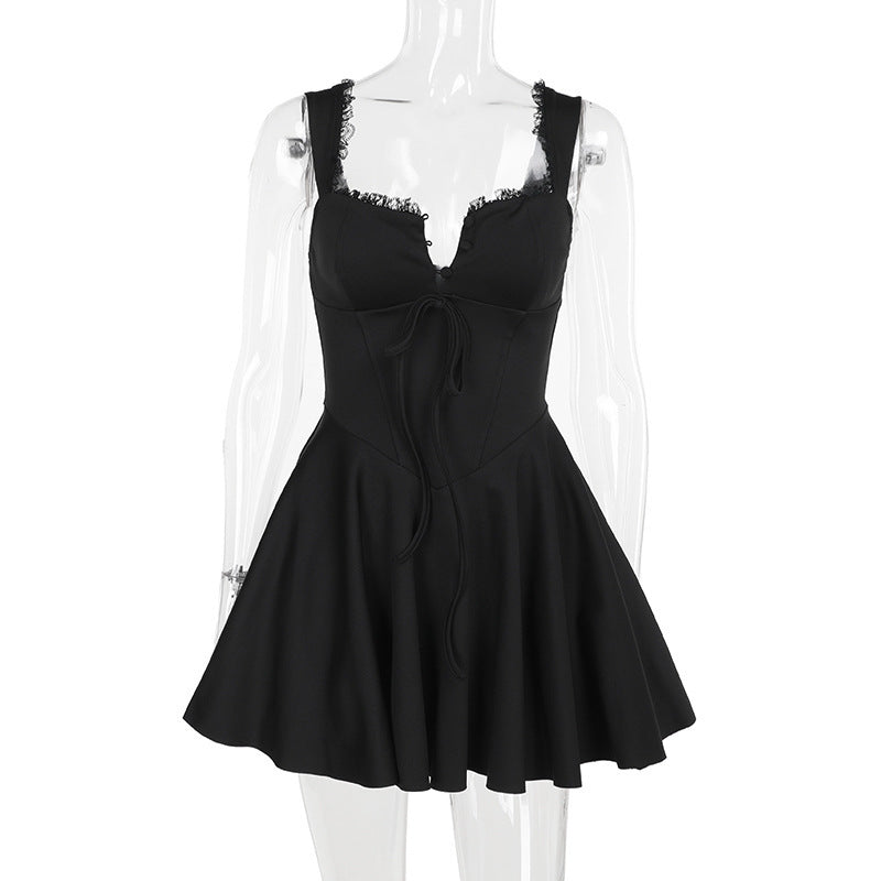 Just Arrived at Buy Center: Elegant Hip Skirt Retro Style Elegant Sexy Dress Black