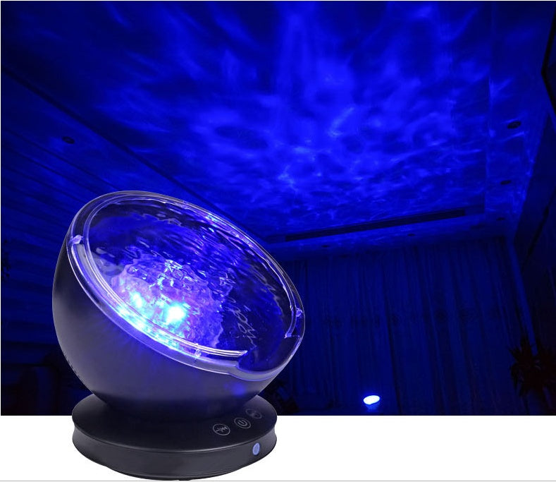 Ocean Wave Projector LED Night Light Remote Control TF Cards Music Player Speaker Aurora Projection Buy Center