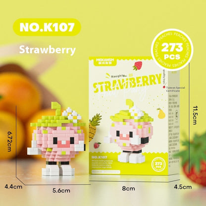 Fresh on the Scene at Buy Center: Puzzle Small Particles Assembled Fruit Building Blocks Toy K107 Strawberry