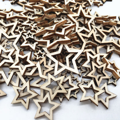 Newly Arrived at Buy Center: Wooden Crafts Five-pointed Star Hollow Handmade Accessories