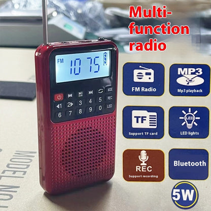 Fresh Arrivals at Buy Center: Radio Small FM High Sound Quality Multi-function Charging Bluetooth Subwoofer Large Function Card-type Storytelling Machine